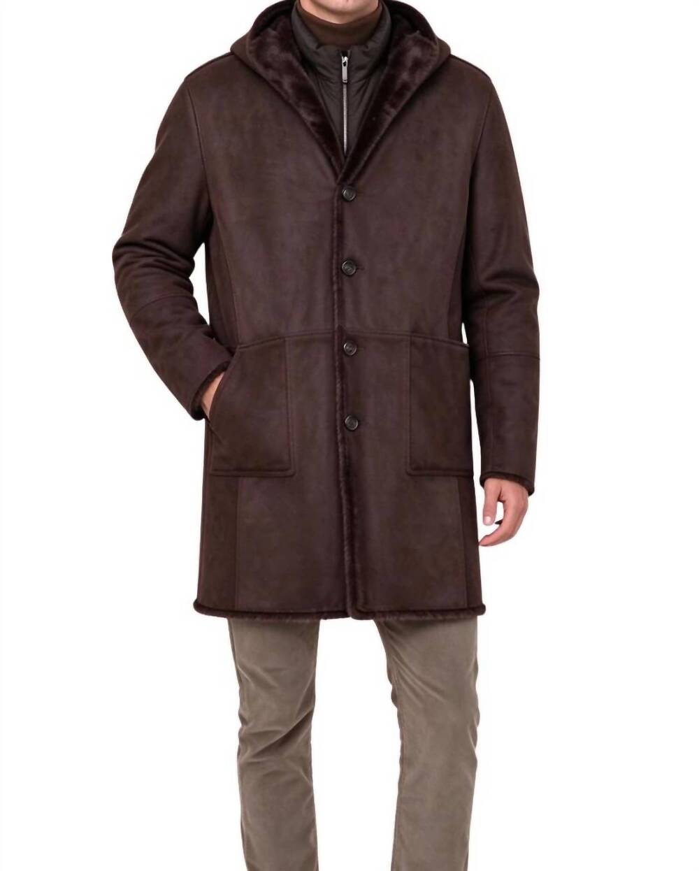 NEW MOORER mid length coat in moro